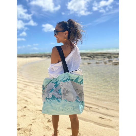 Daughter of the King Ocean Teal Blue Beach Bag