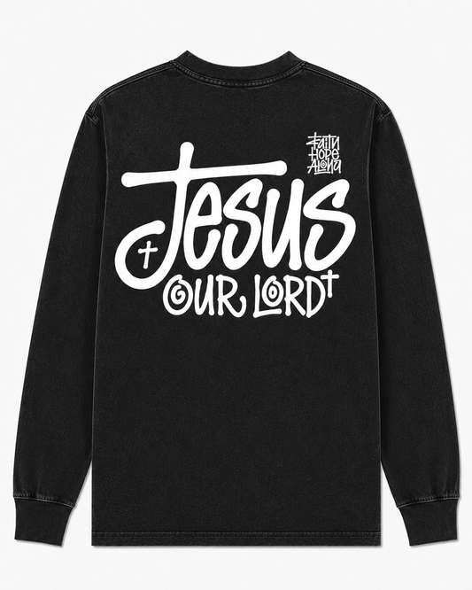 FHA X JESUS IS OUR LORD Black/White Longsleeve