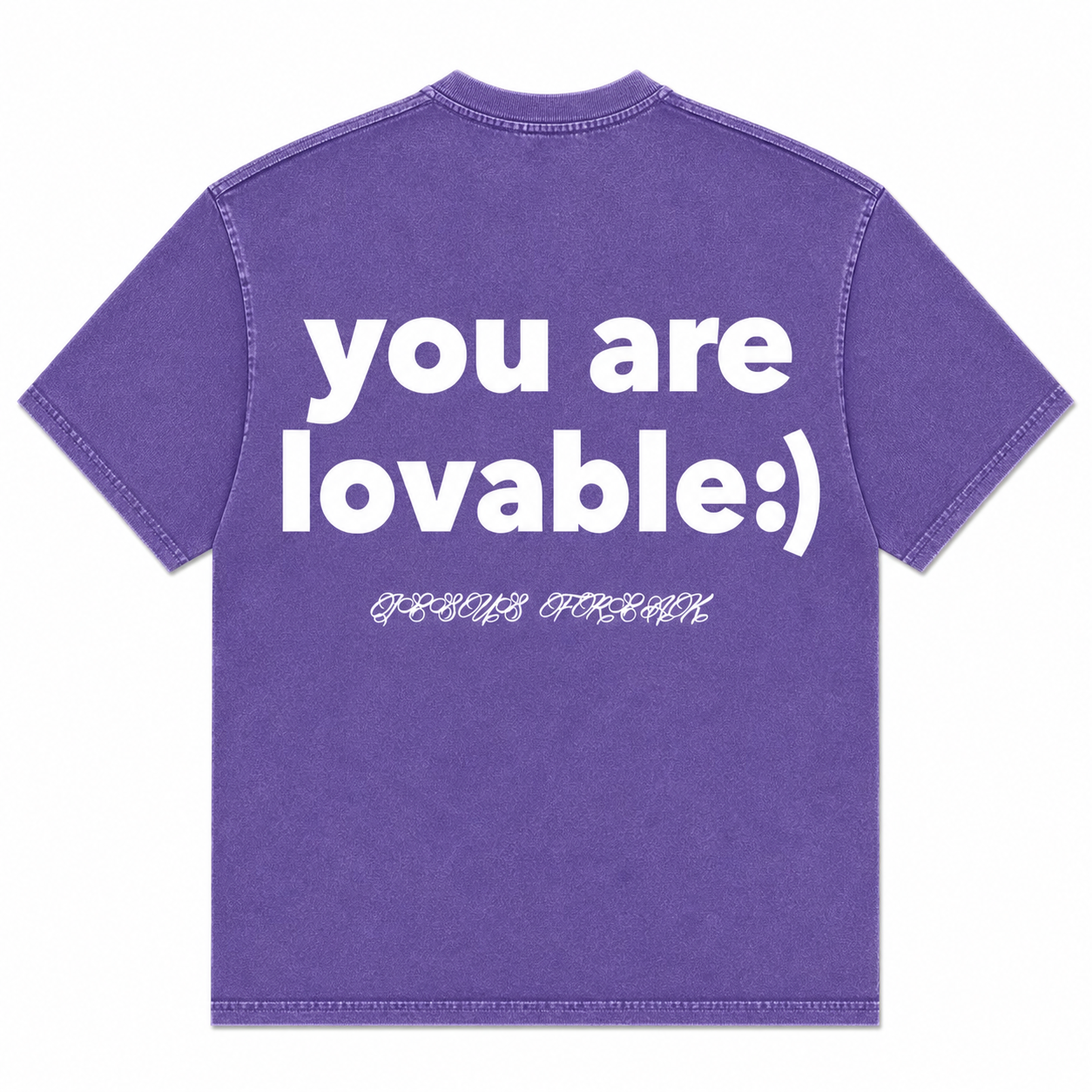 JESUS IS ENOUGH Purple/White Tee