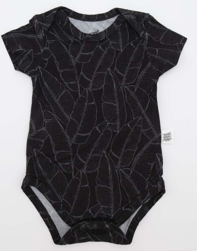 $10‼️ Black Gray Banana Leaf Onesie