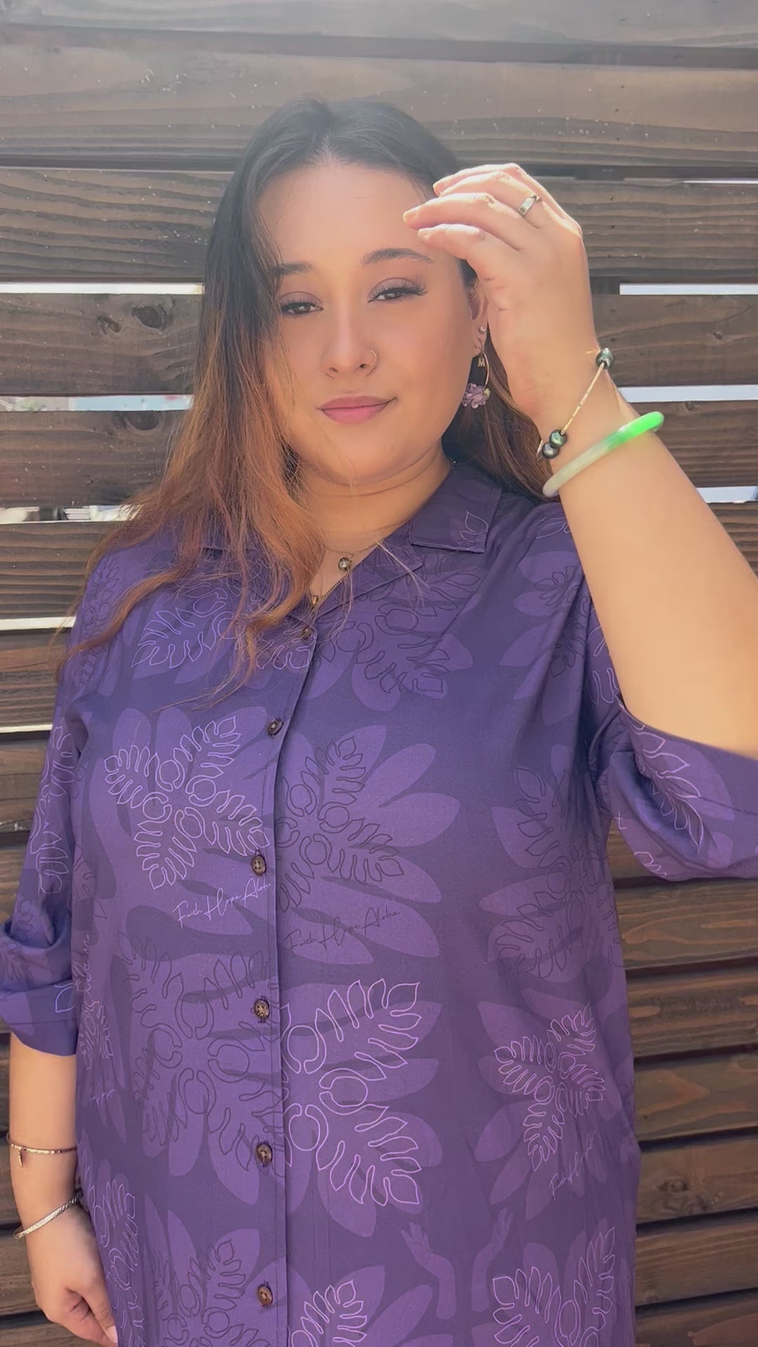 Purple Quilt Aloha Tee Dress
