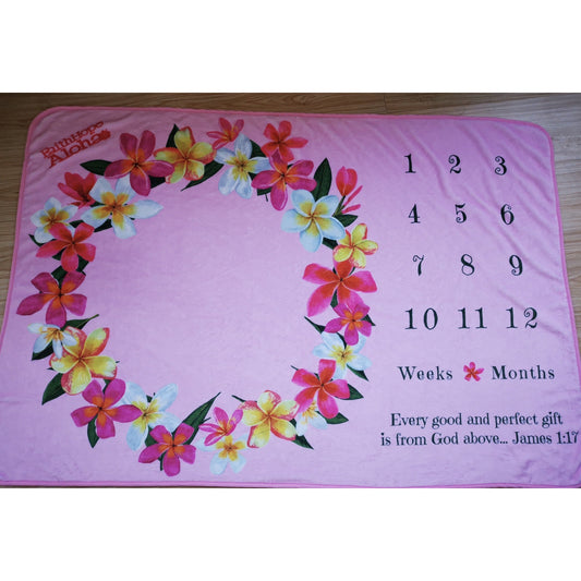 Leialoha Baby Pink Milestone Blanket