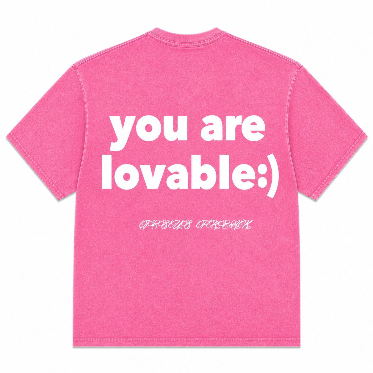 JESUS IS ENOUGH Pink/White Tee