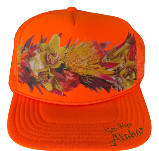 "Crown of Glory" Neon Orange Trucker Hat