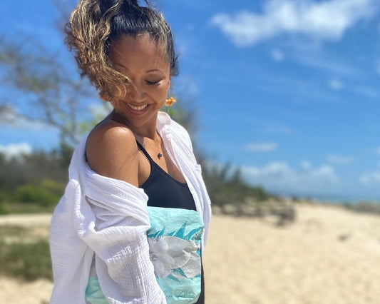 Daughter of the King Ocean Teal Blue Pouch