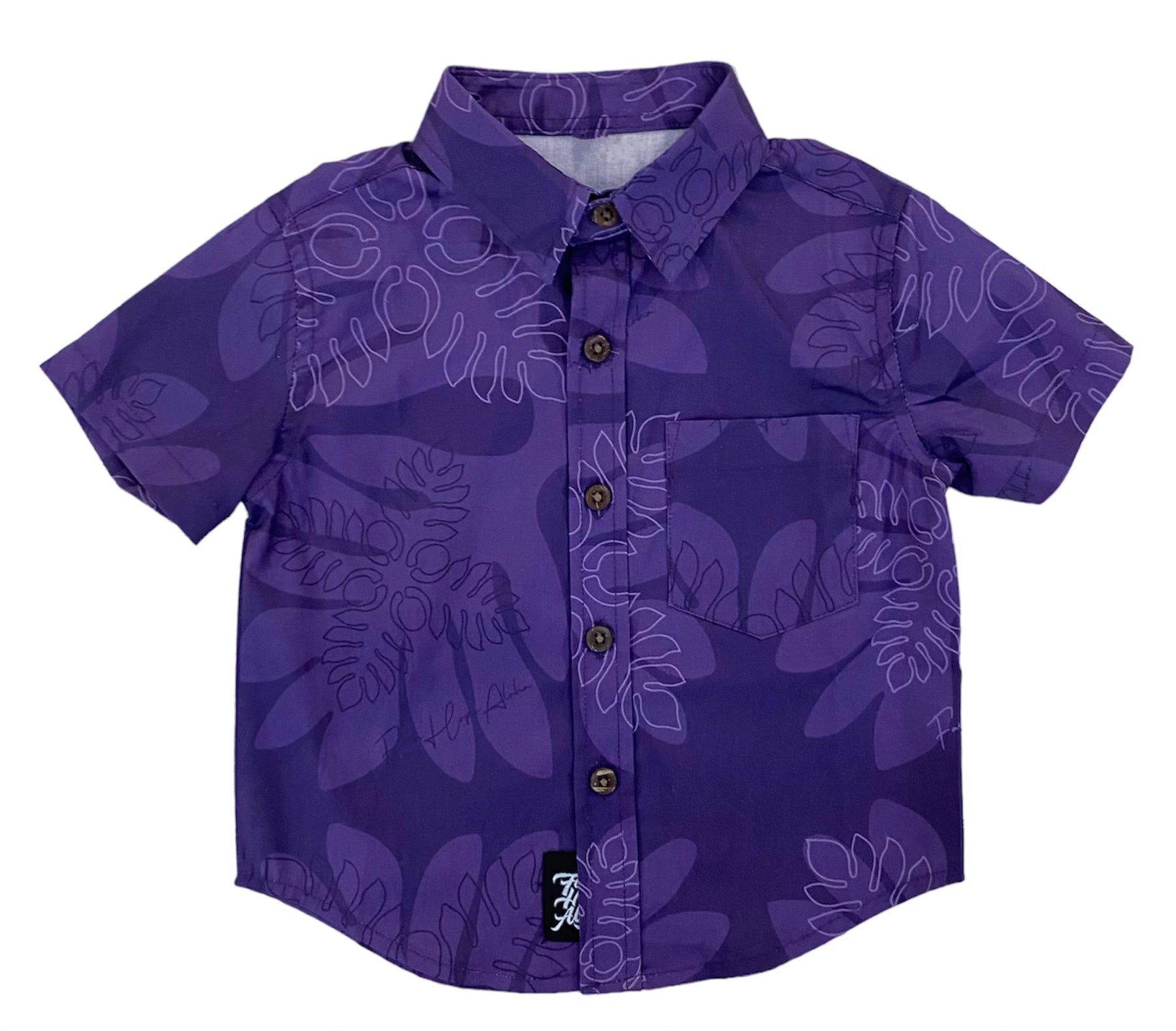Sale‼️ $15 Poni Purple Quilt Boys Aloha Shirt