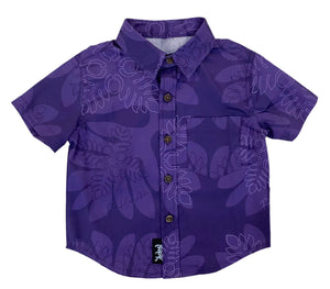 Sale‼️ $15 Poni Purple Quilt Boys Aloha Shirt