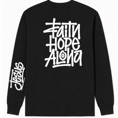 FHA X JESUS IS OUR LORD Black/White Longsleeve