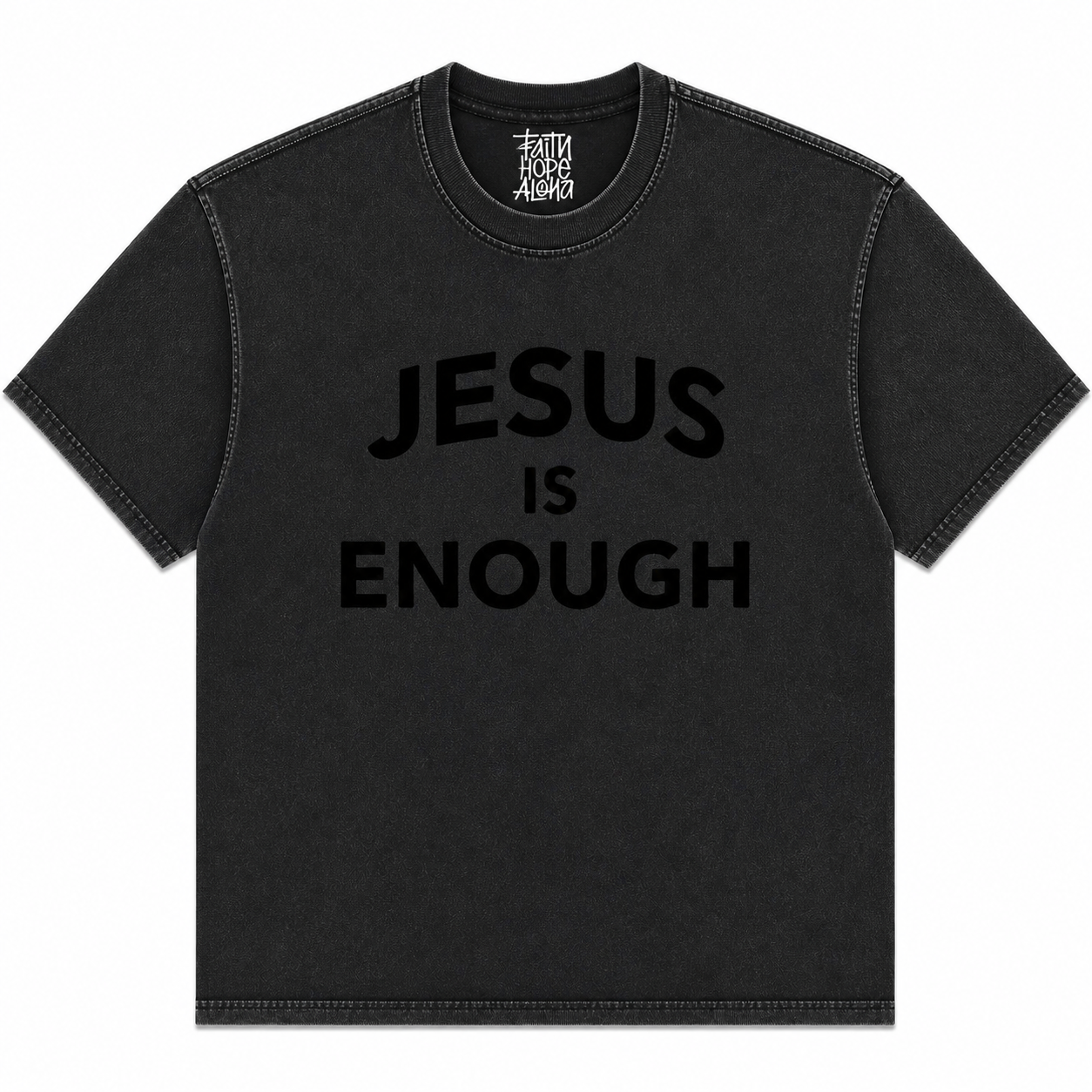 JESUS IS ENOUGH Black/Black Tee