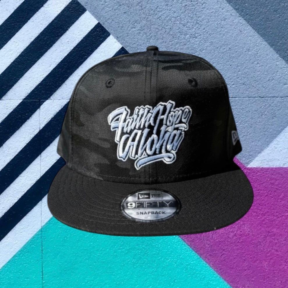 9 FIFTY Black Camo Logo Embroidery Snapback
