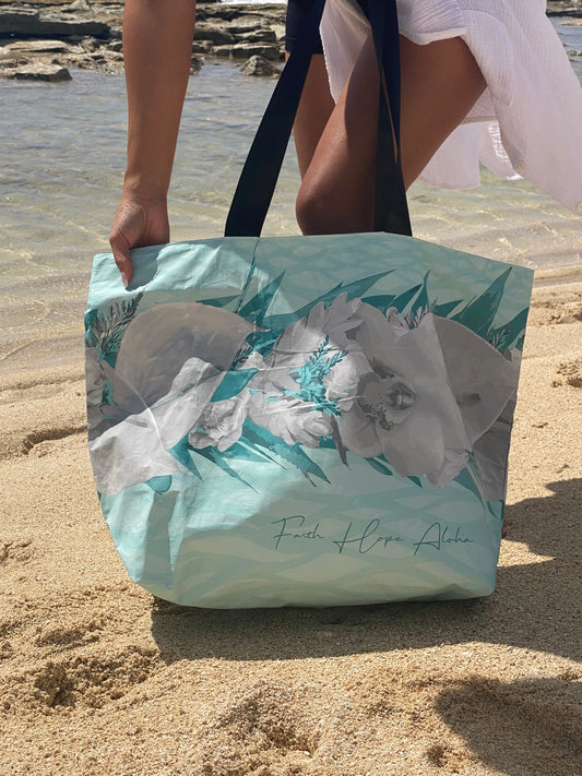 Daughter of the King Ocean Teal Blue Beach Bag