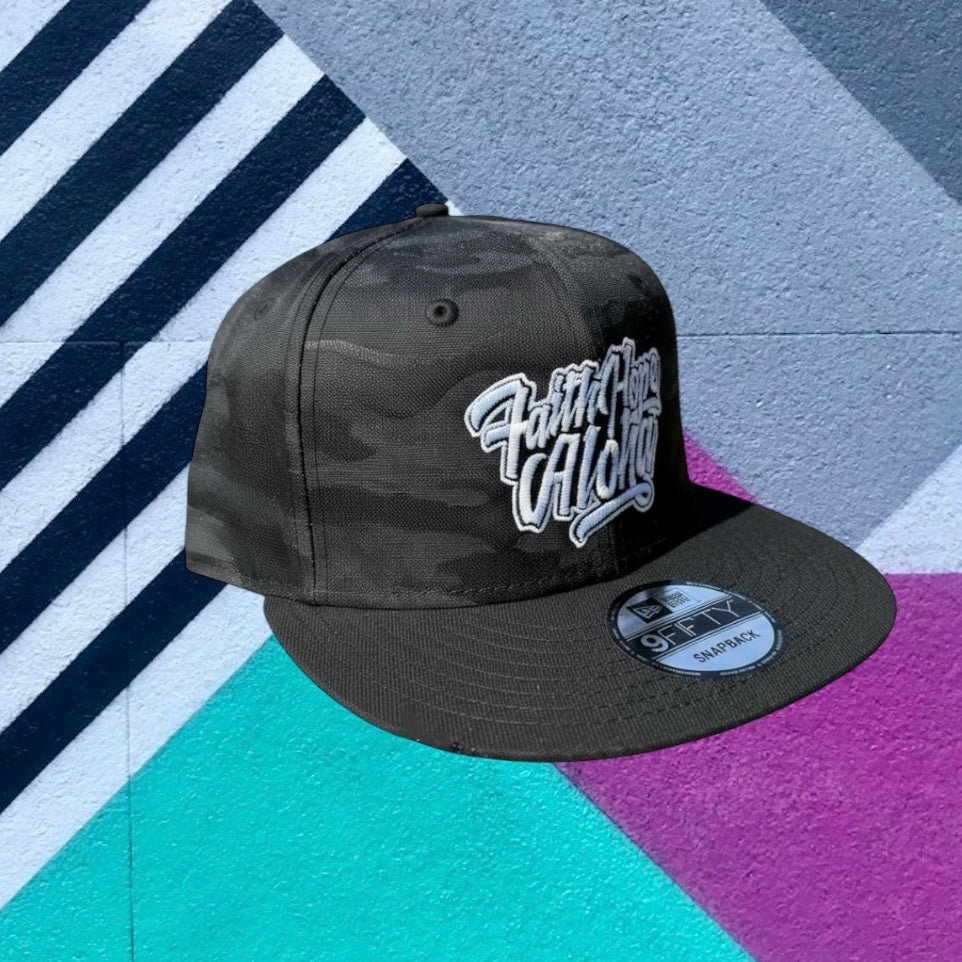 9 FIFTY Black Camo Logo Embroidery Snapback