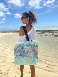 Daughter of the King Ocean Teal Blue Beach Bag
