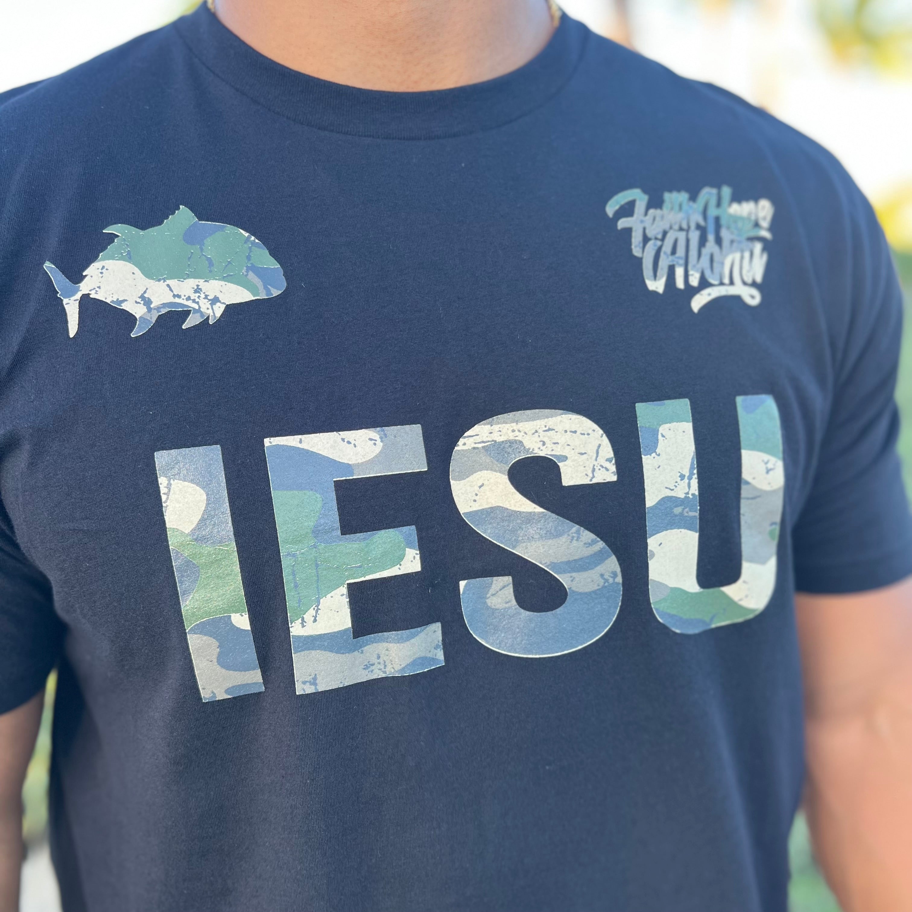 IESU Camo Black Mens Tee