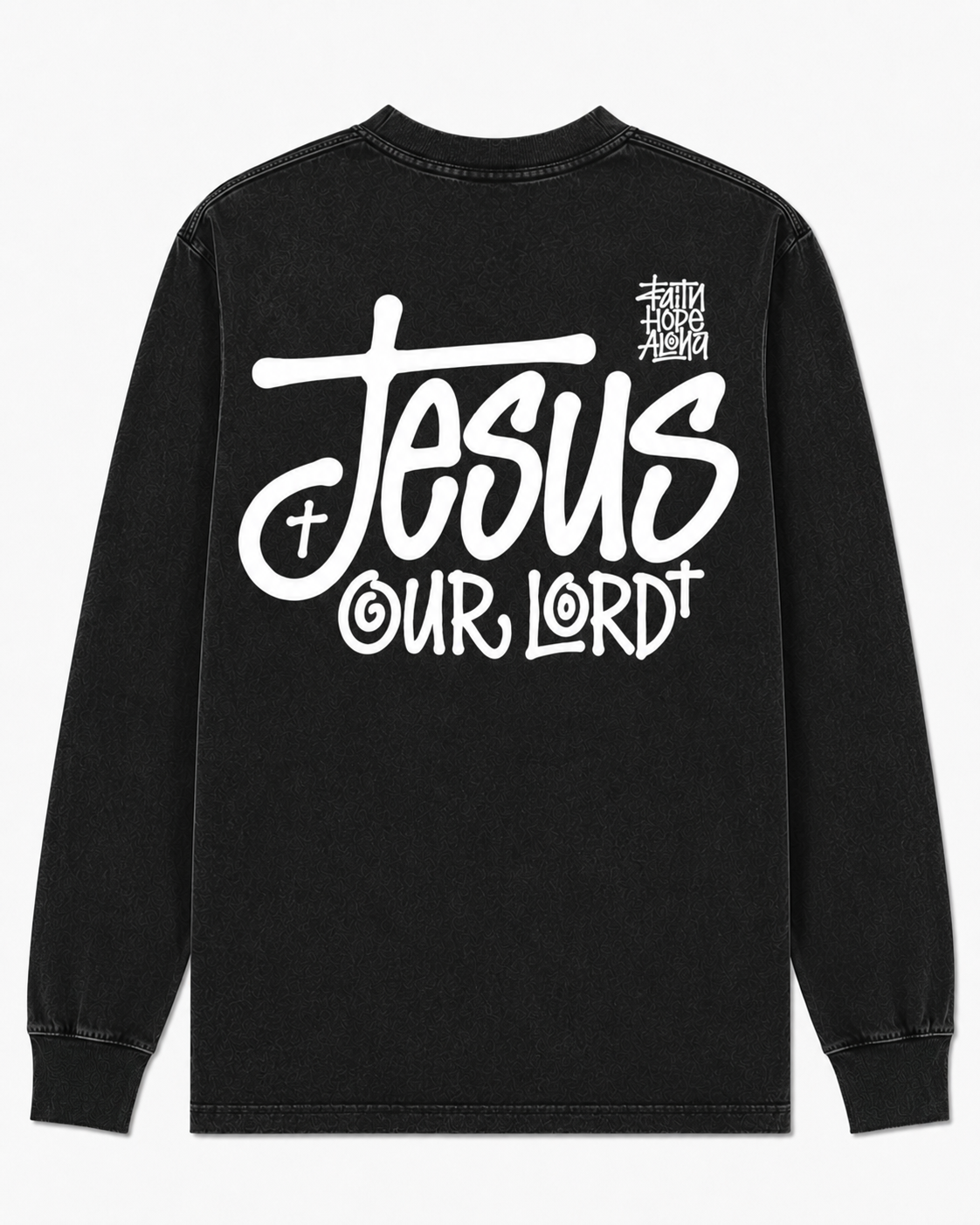 FHA X JESUS IS OUR LORD Black/White Longsleeve