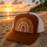 Faith Hope Aloha Ānuenue (Rainbow) Lei Trucker Hat