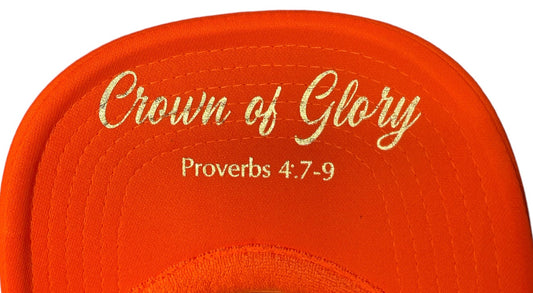"Crown of Glory" Neon Orange Trucker Hat