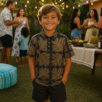 Mocha Quilt Boy Polo Shirt