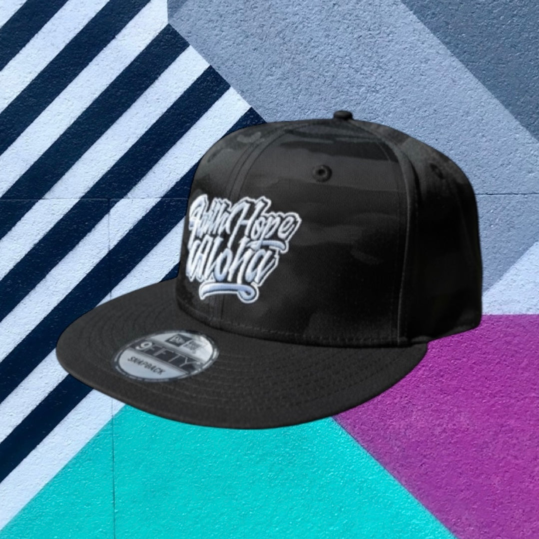 9 FIFTY Black Camo Logo Embroidery Snapback