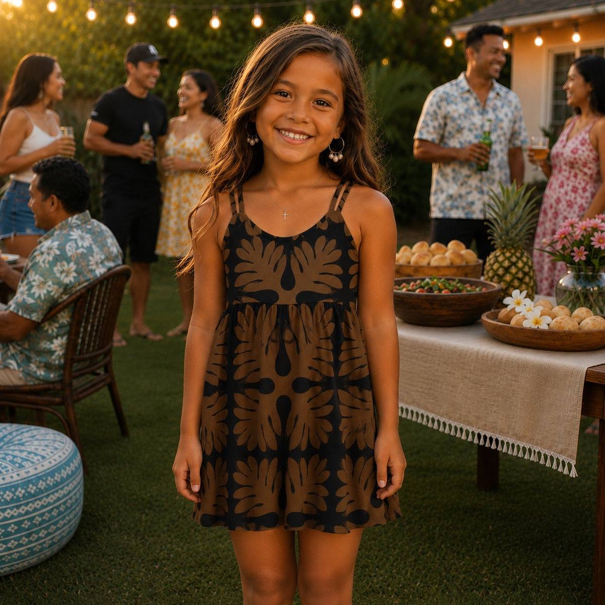 Mocha Quilt Girl's Dress