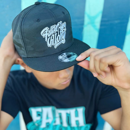9 FIFTY Black Camo Logo Embroidery Snapback