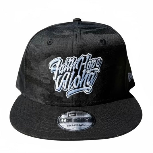 9 FIFTY Black Camo Logo Embroidery Snapback