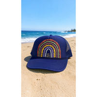 Faith Hope Aloha Ānuenue (Rainbow) Lei Trucker Hat