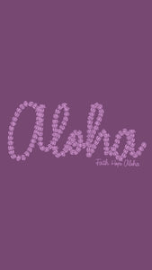 Aloha Pikake Purple Womens Tee