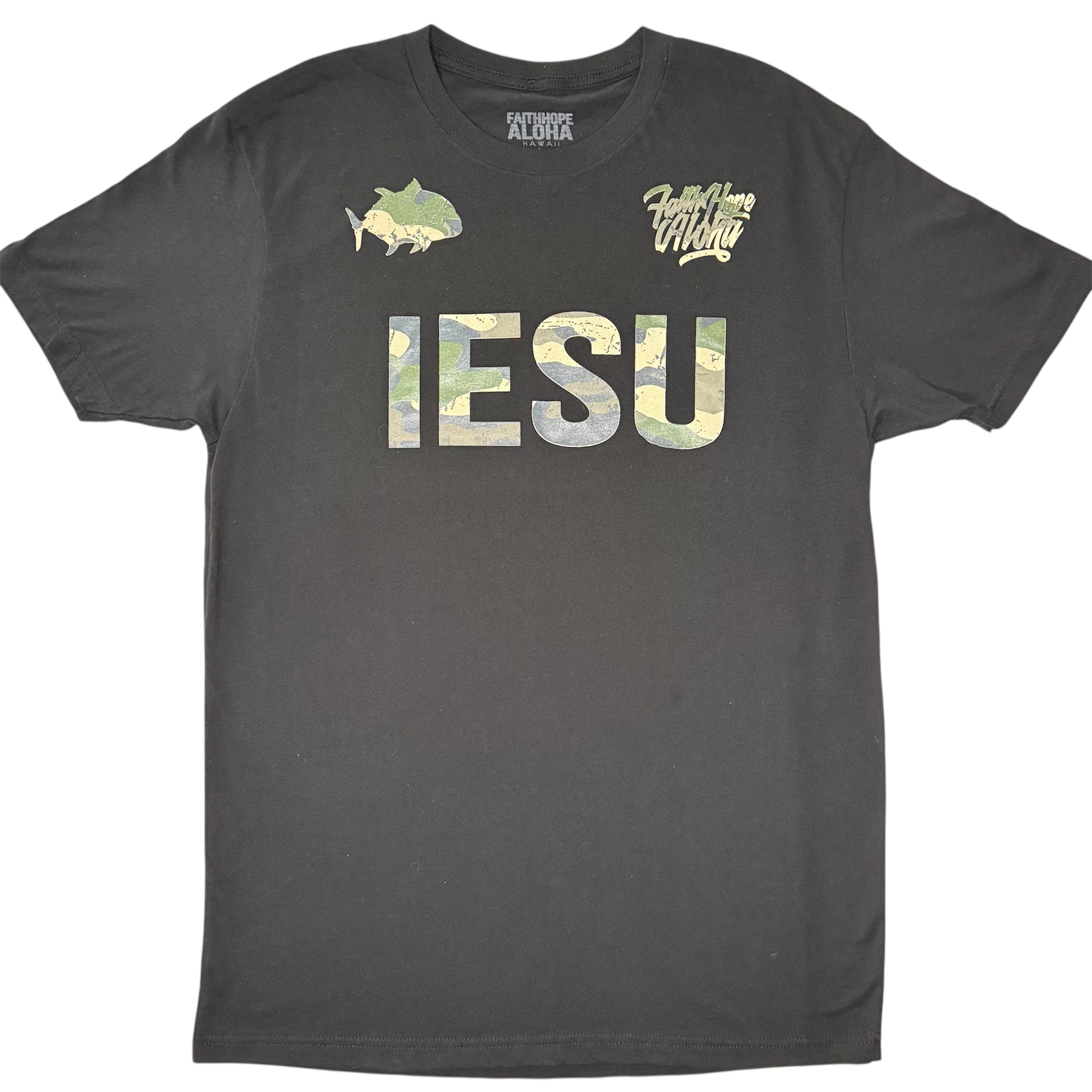IESU Camo Black Mens Tee