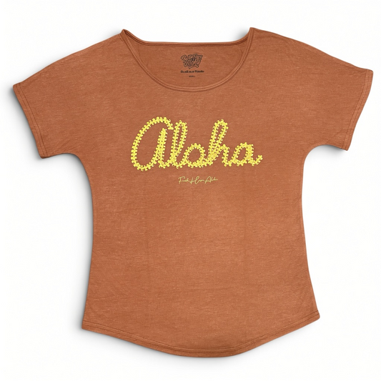 Aloha Sunset Puakenikeni Dolman Tee