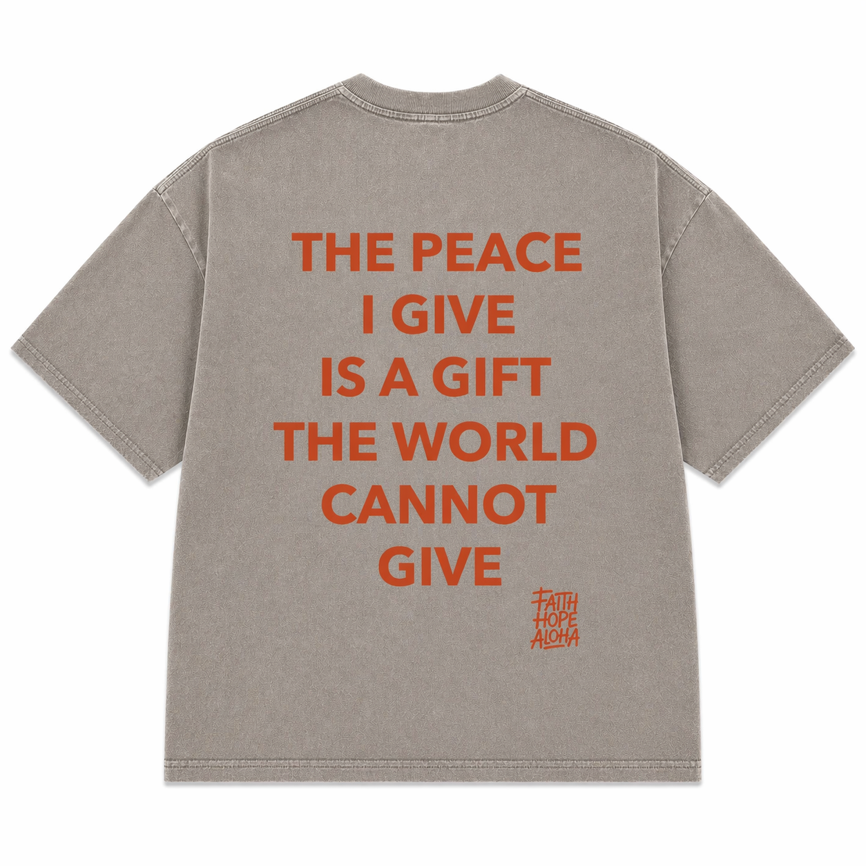 JESUS IS ENOUGH Gray/Red Tee