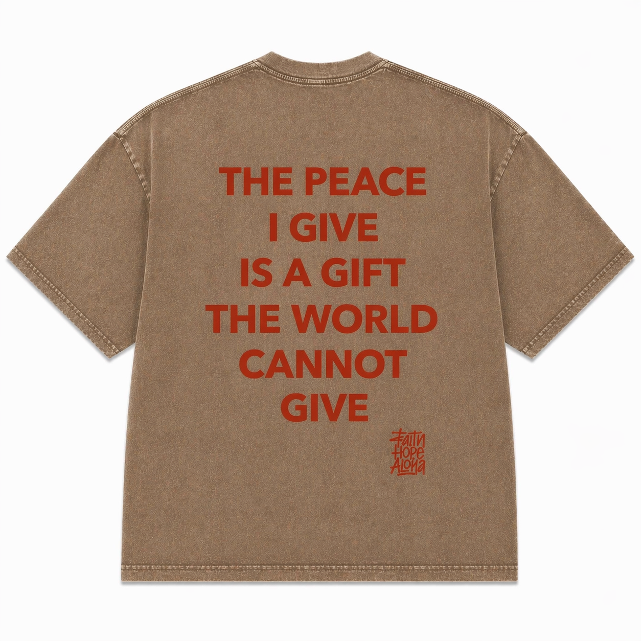 JESUS IS ENOUGH Brown/Red Tee