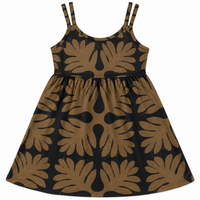 Mocha Quilt Girl's Dress