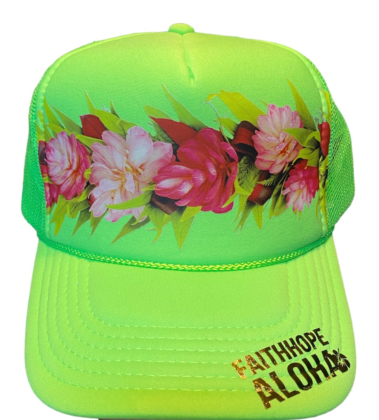 “Crown of Beauty" Neon Green Trucker Hat
