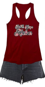 Maroon Bird of Paradise Womens Racerback Tank