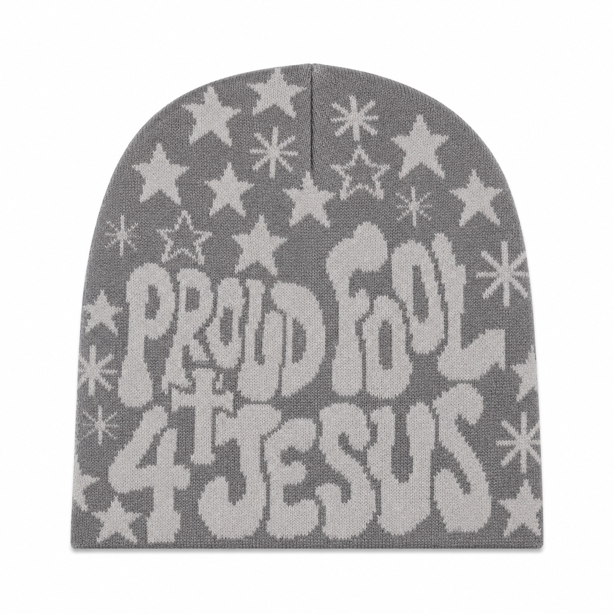 Proud Fool 4 Jesus Beanie Gray/Light Gray-PREORDER‼️