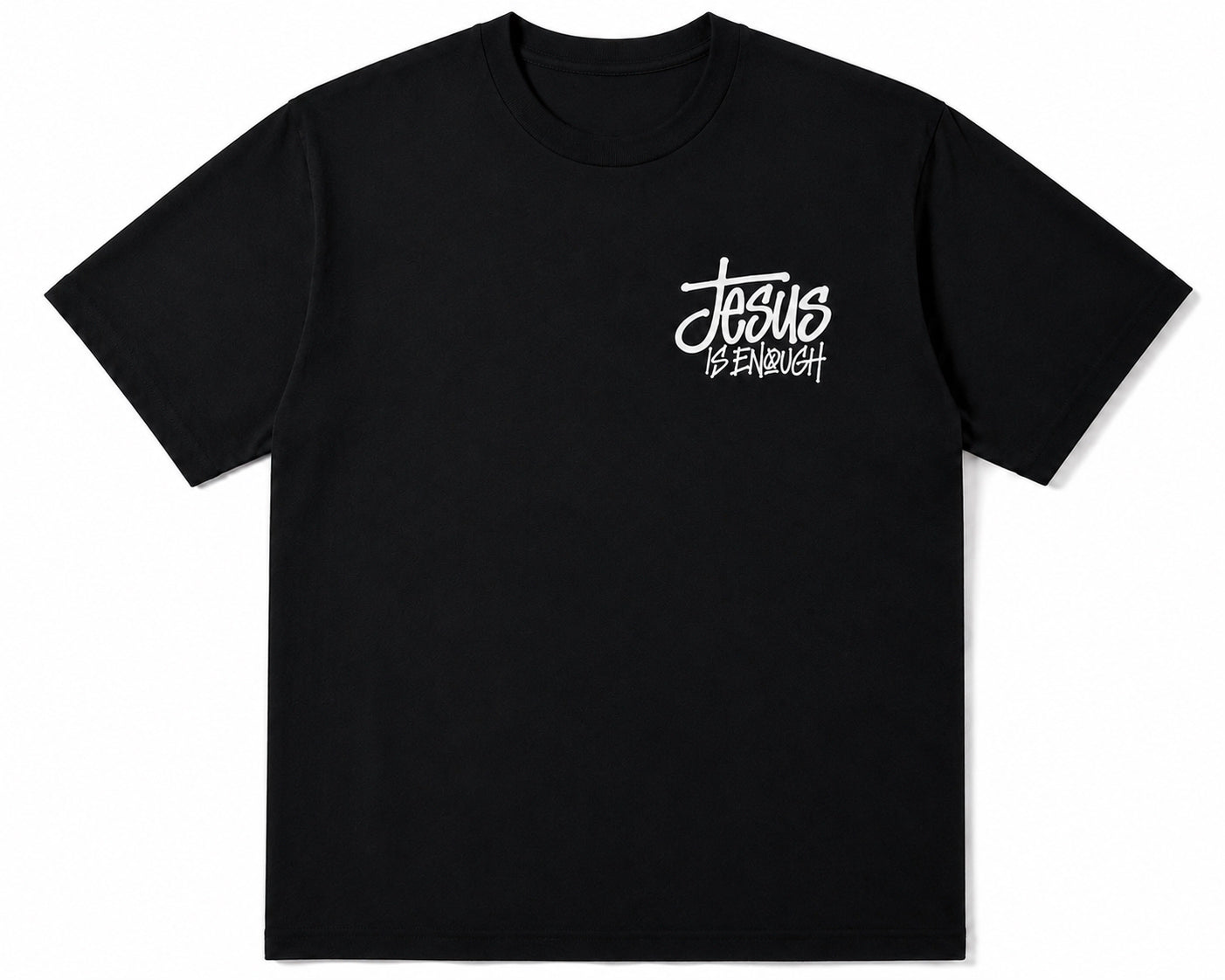 JESUS IS ENOUGH Black/White Tee‼️PRE-ORDERS WILL SHIP OUT BY FRIDAY, AUGUST 7‼️