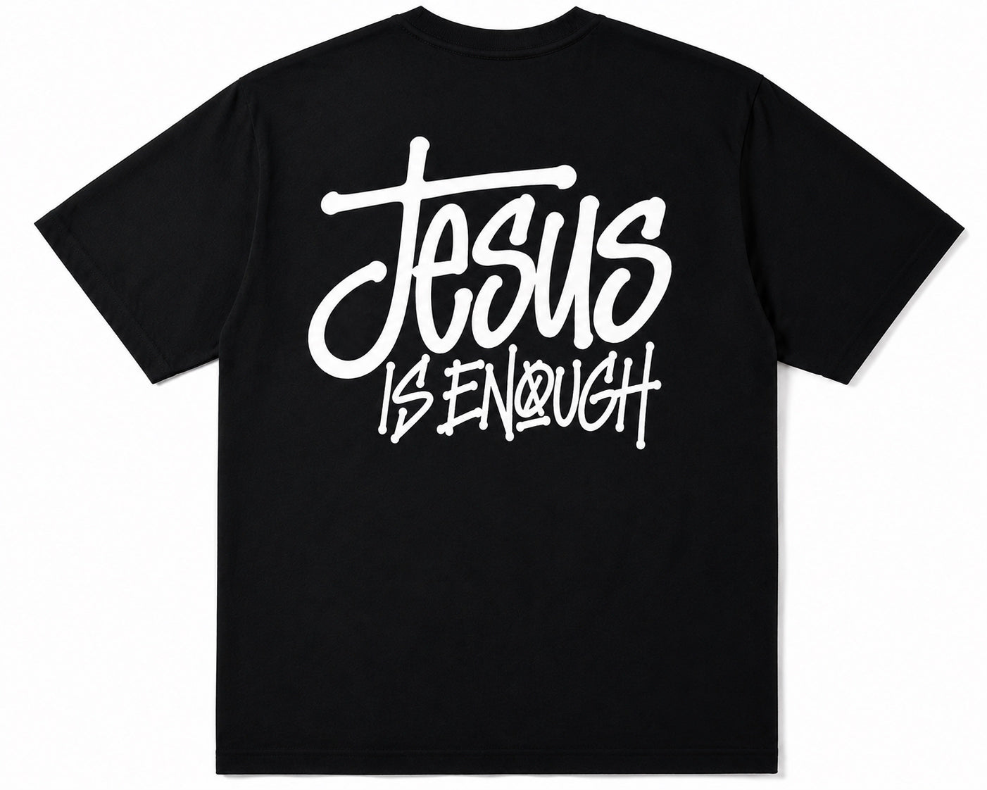 JESUS IS ENOUGH Black/White Tee‼️PRE-ORDERS WILL SHIP OUT BY FRIDAY, AUGUST 7‼️