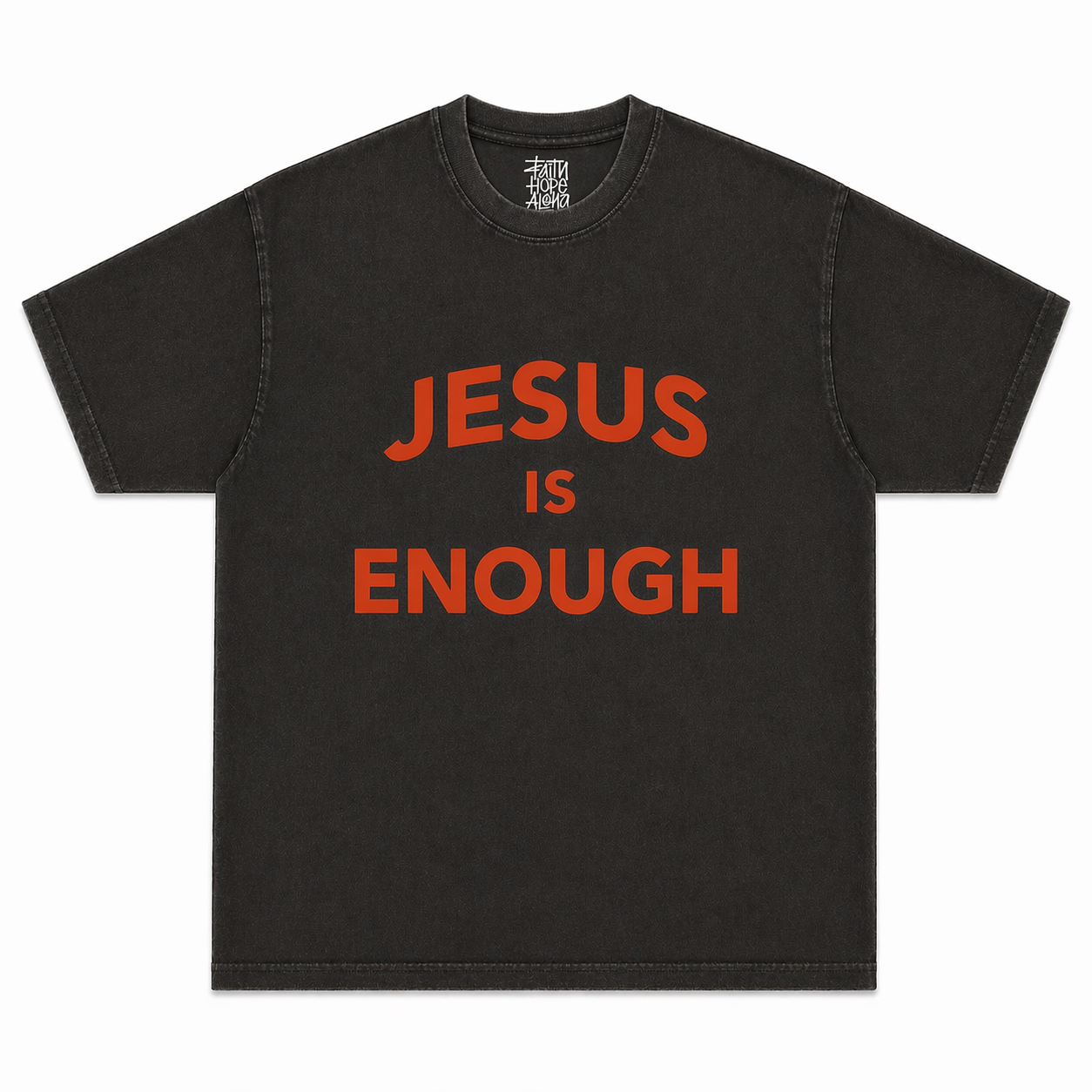 JESUS IS ENOUGH Black/Red Tee