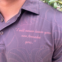 Mens Aina Brown Kalo "Never Leave"  Polo