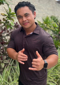 Mens Aina Brown Kalo "Never Leave"  Polo