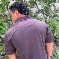 Mens Aina Brown Kalo "Never Leave"  Polo