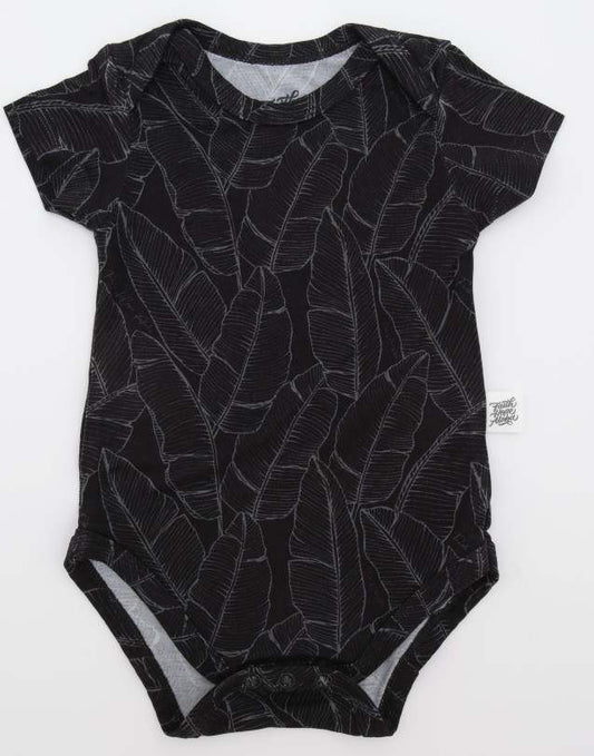 $10‼️ Black Gray Banana Leaf Onesie