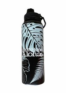 Mint & Black Mana'olana Double Insulated 40oz Flask