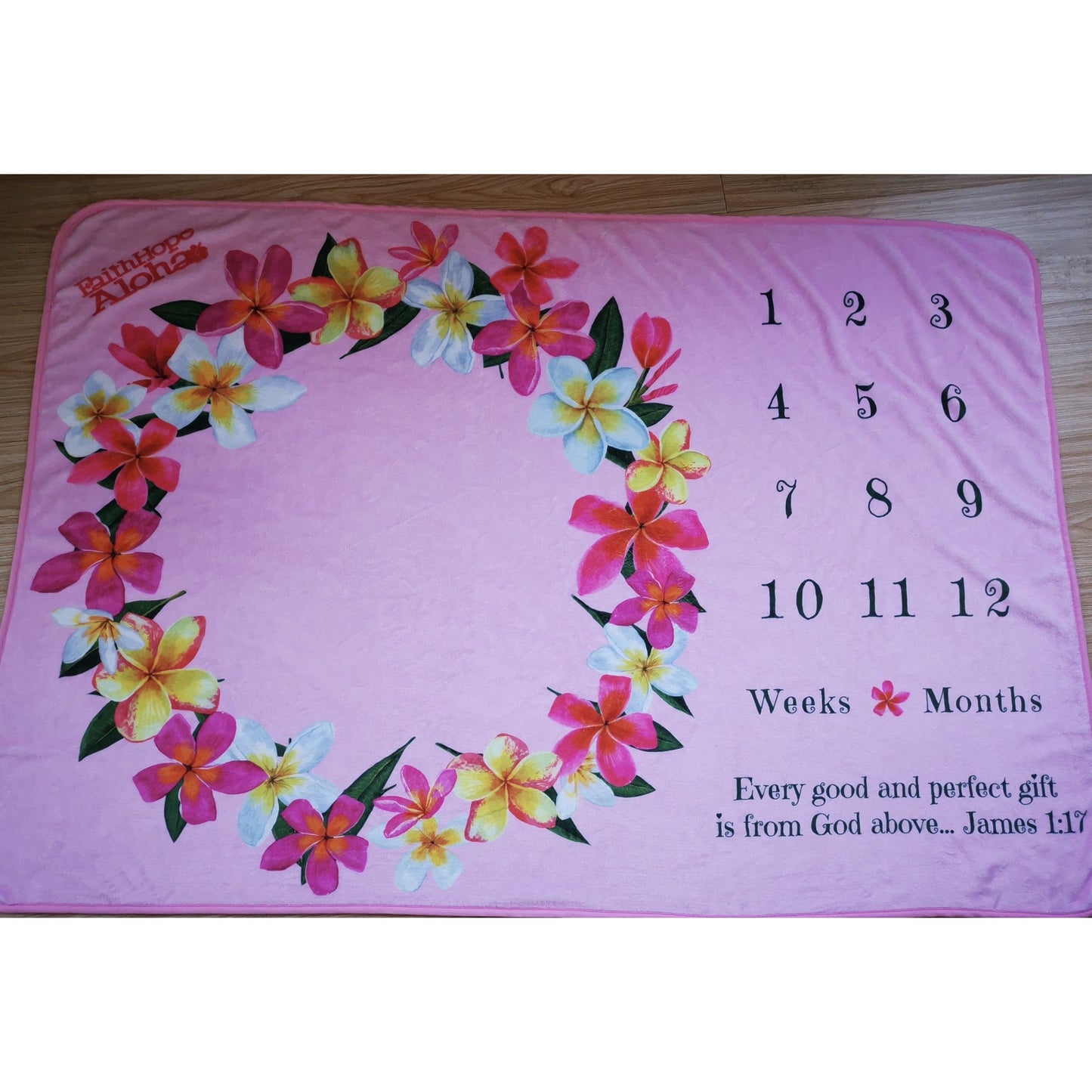Leialoha Baby Pink Milestone Blanket
