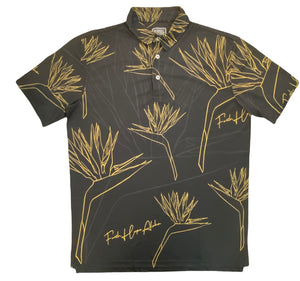 Mana'o'i'o Black and Gold Polo Shirt