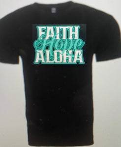 Black and Teal Blue Block Mens Tee